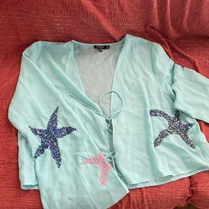 Nasty Gal Beaded Blouse